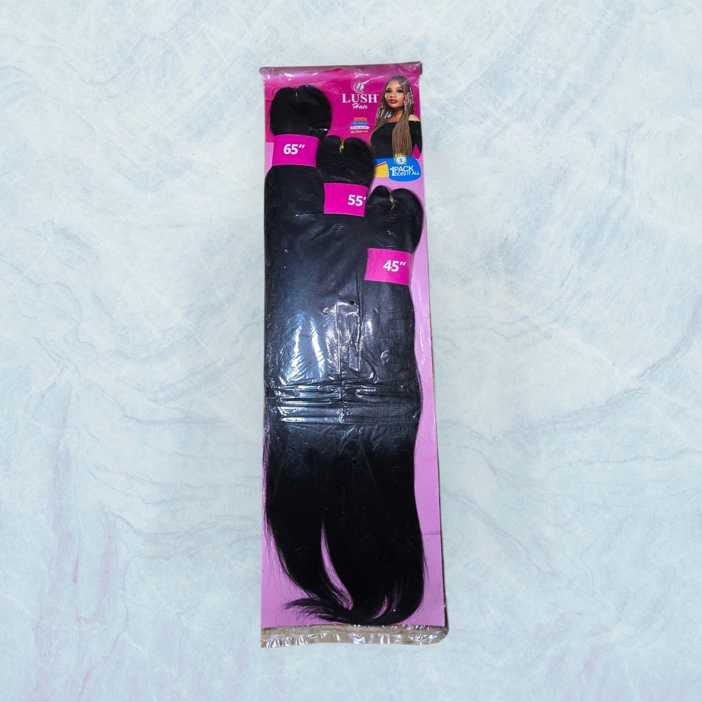 X-Pression Black & Purple Braiding Hair - Colours 1 & 1/Purple