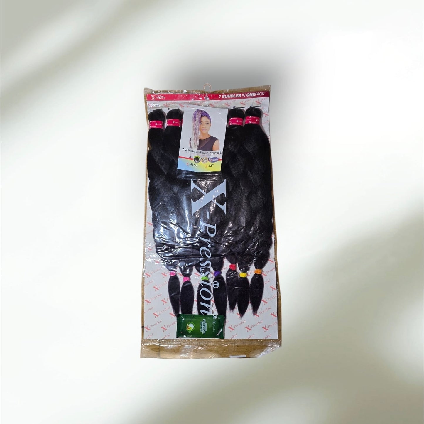 X-Pression Black & Purple Braiding Hair - Colours 1 & 1/Purple