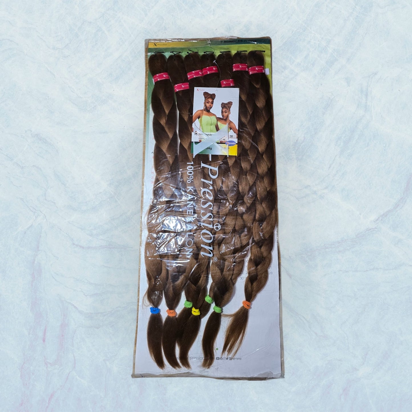 Golden Brown Hair Extensions for Braids, Pre-Stretched and Tangle-Free (X-Pression)