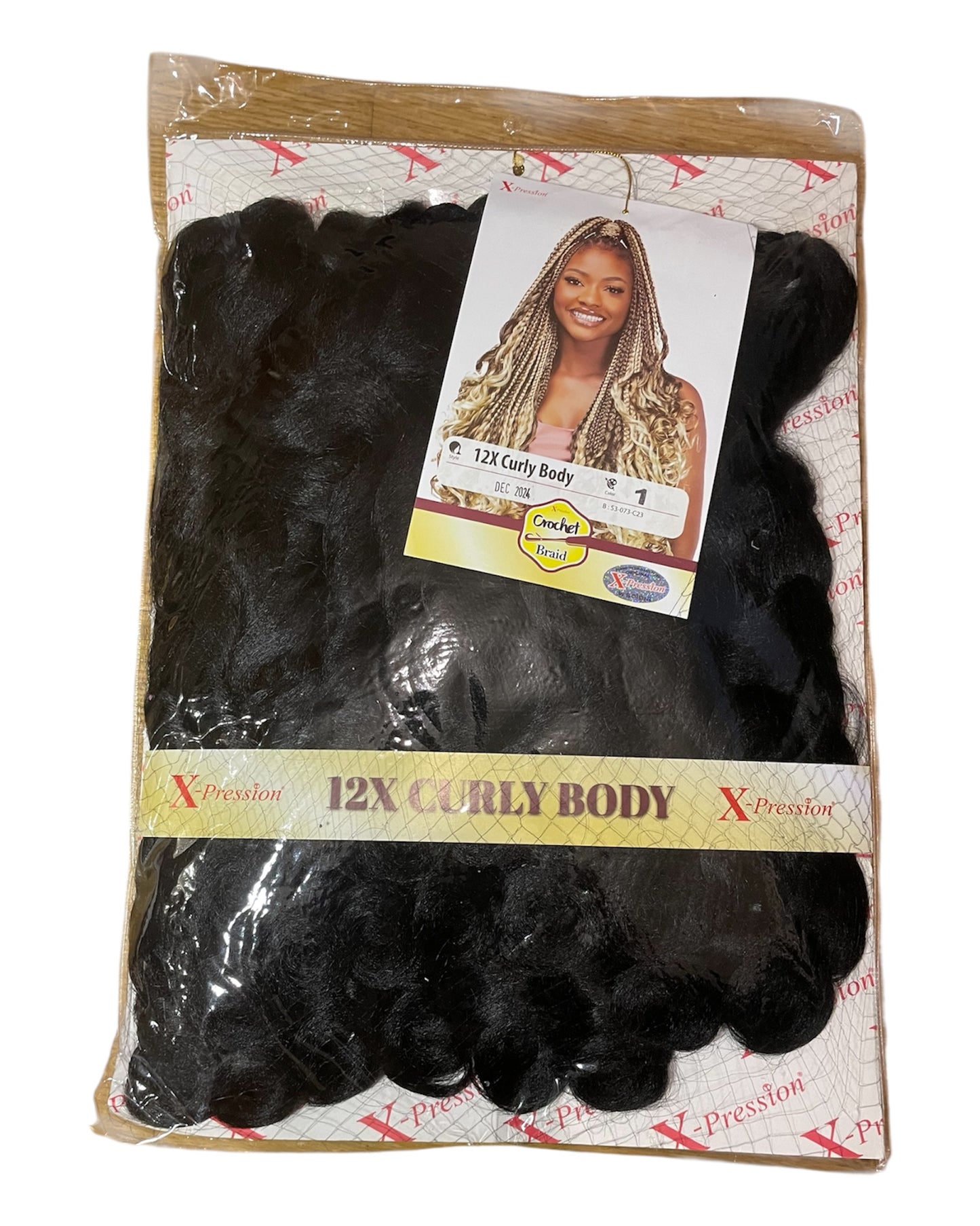 Curly Body X-pression braid extensions colours 613, 30, 1 and 1/39 at 54” Long
