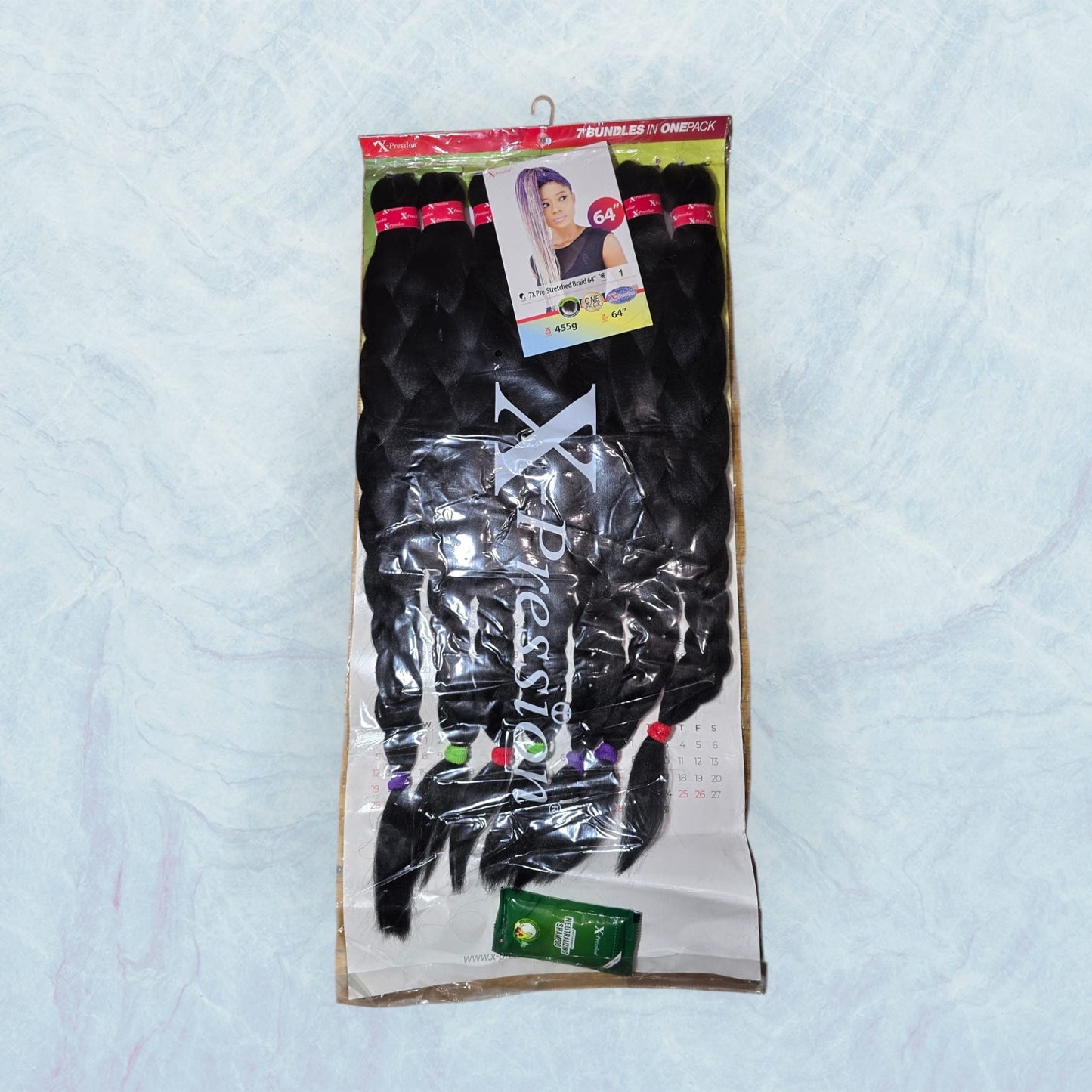 X-Pression Black & Purple Braiding Hair - Colours 1 & 1/Purple