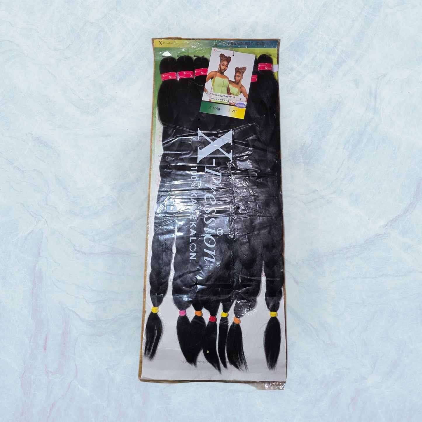 X-Pression Black & Purple Braiding Hair - Colours 1 & 1/Purple